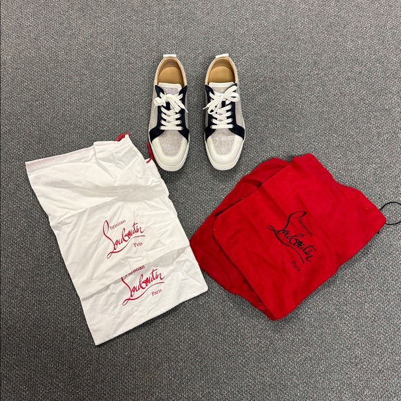 Christian Louboutin White and Black Sneakers